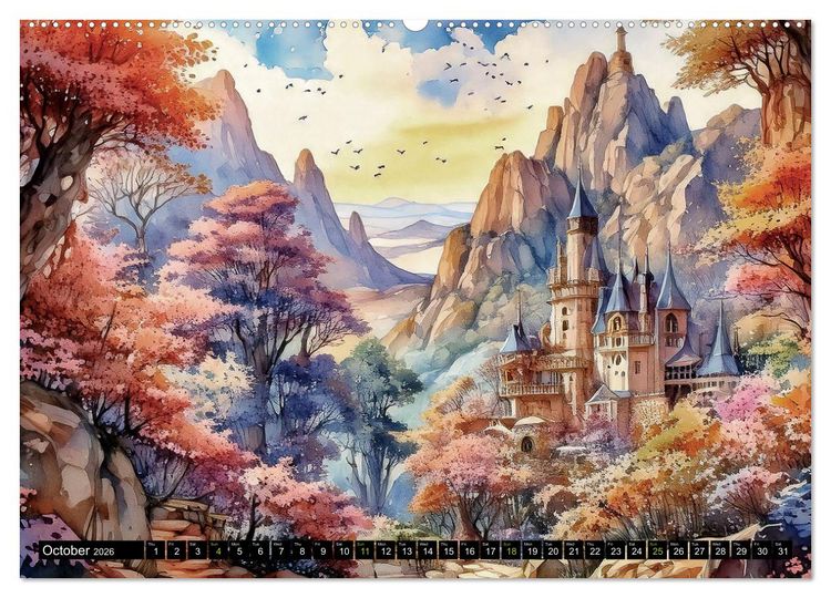Produktbild: Visions of a Fairytale World (Wall Calendar 2026 DIN A2 landscape), CALVENDO 12 Month Wall Calendar