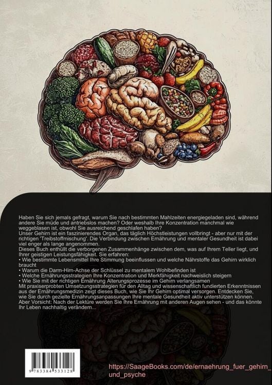 Produktbild: Gehirn Ern&auml;hrung & Psyche: Praktische Ern&auml;hrungsmedizin f&uuml;r seelisches Wohlbefinden
