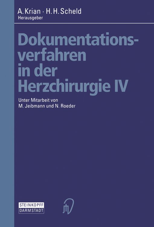 Produktbild: Dokumentationsverfahren in der Herzchirurgie IV