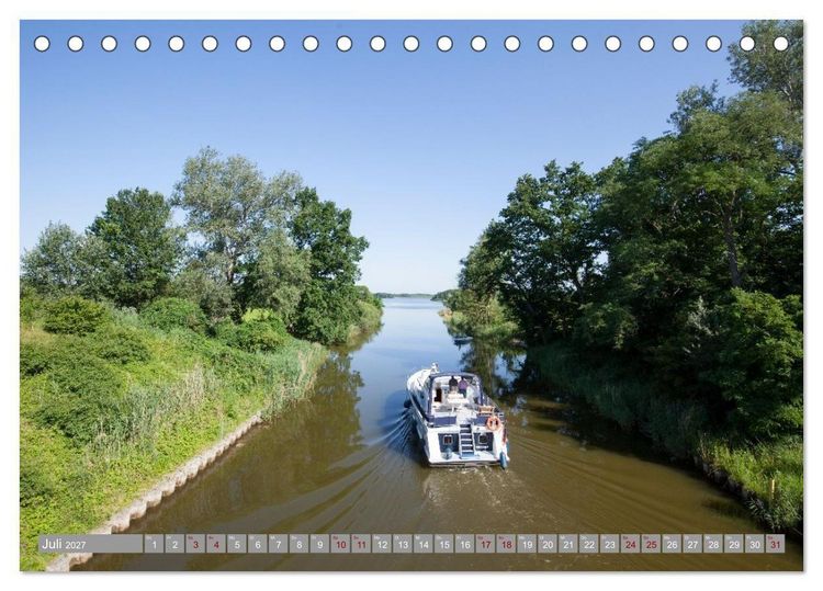 Produktbild: Hausbooturlaub Deutschland - Mecklenburgische Seenplatte (Tischkalender 2027 DIN A5 quer), CALVENDO Monatskalender