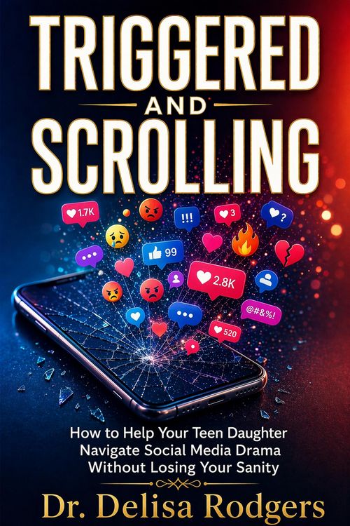 Produktbild: Triggered and Scrolling: How to Help Your Teen Daughter Navigate Social Media Drama Without Losing Your Sanity
