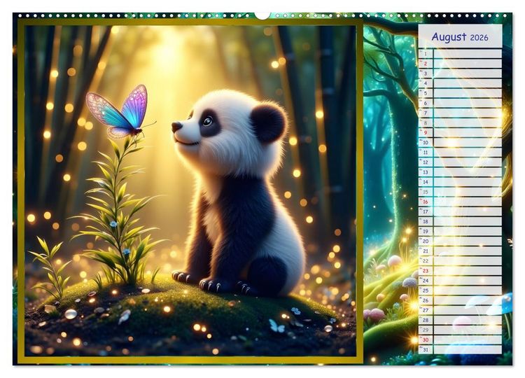 Produktbild: Der magische Freundschaftswald (hochwertiger Premium Wandkalender 2026 DIN A2 quer), Kunstdruck in Hochglanz