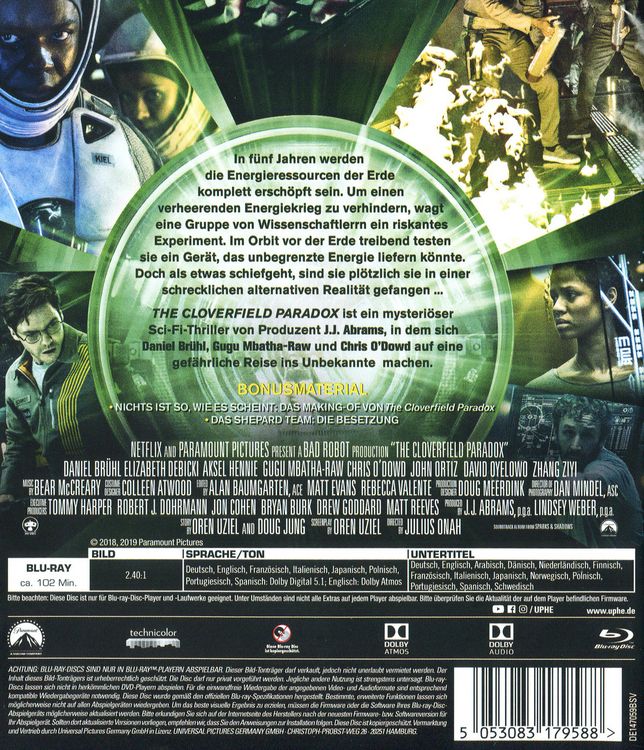 Produktbild: The Cloverfield Paradox