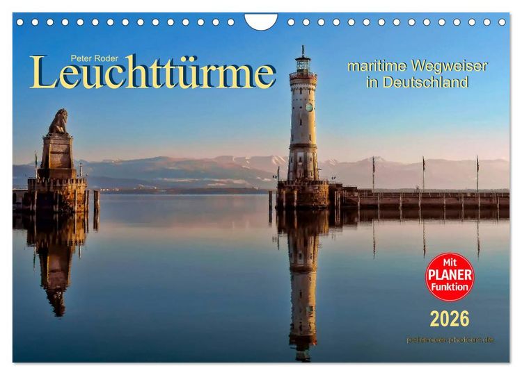 Produktbild: Leuchtt&uuml;rme - maritime Wegweiser in Deutschland (Wandkalender 2026 DIN A4 quer), CALVENDO Monatskalender