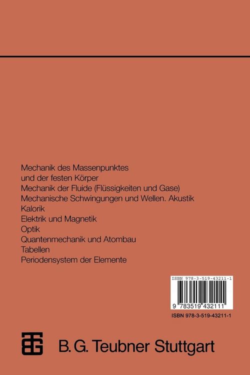 Produktbild: Physik in Formeln und Tabellen