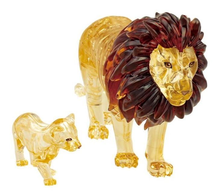 Produktbild: 3D Crystal Puzzle - L&ouml;wenpaar - 56 Teile