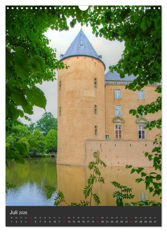 Produktbild: Eindrucksvolle Burgen, malerische Schl&ouml;sser im M&uuml;nsterland (Wandkalender 2026 DIN A3 hoch), CALVENDO Monatskalender
