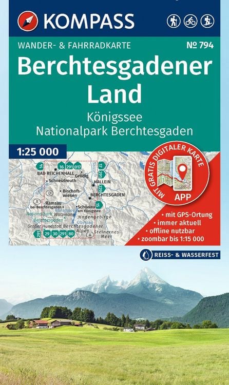 Produktbild: KOMPASS Wanderkarte 794 Berchtesgadener Land, K&ouml;nigssee, Nationalpark Berchtesgaden 1:25.000