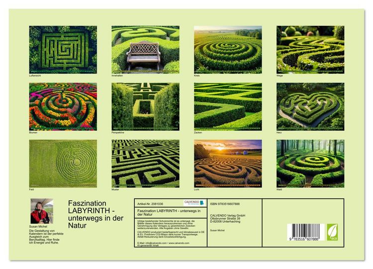 Produktbild: Faszination LABYRINTH - unterwegs in der Natur (Wandkalender 2026 DIN A3 quer), CALVENDO Monatskalender