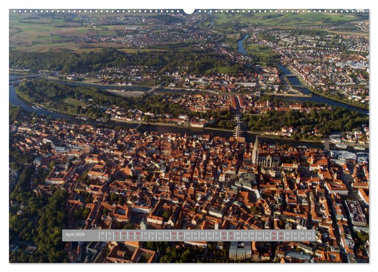 Produktbild: Regensburg Mittelalterliche Stadt mit Flair an der Donau (hochwertiger Premium Wandkalender 2026 DIN A2 quer), Kunstdruck in Hochglanz