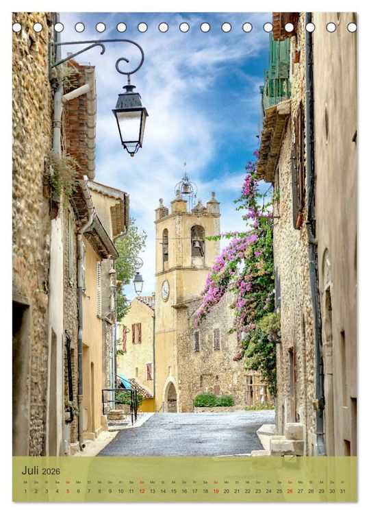 Produktbild: Sch&ouml;nste D&ouml;rfer - Provence-Alpes-C&ocirc;te d'Azur (Tischkalender 2026 DIN A5 hoch), CALVENDO Monatskalender