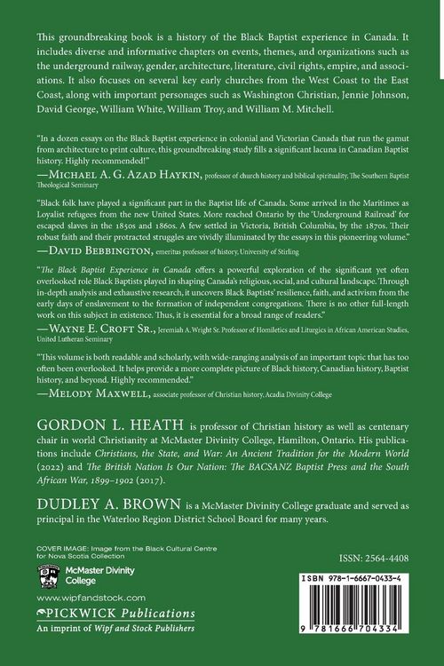 Produktbild: The Black Baptist Experience in Canada