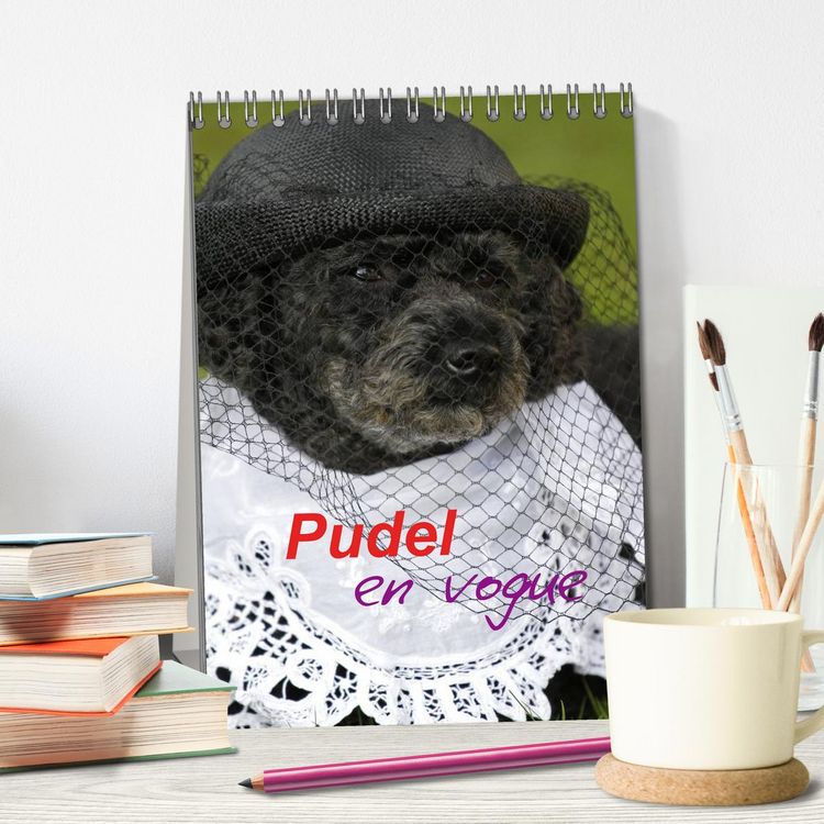 Produktbild: Pudel en vogue (Tischkalender 2026 DIN A5 hoch), CALVENDO Monatskalender