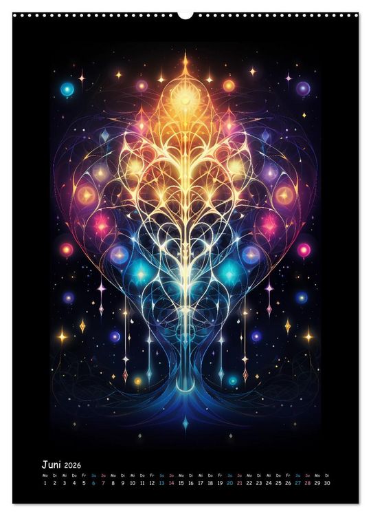 Produktbild: Fractale Mandalas (hochwertiger Premium Wandkalender 2026 DIN A2 hoch), Kunstdruck in Hochglanz