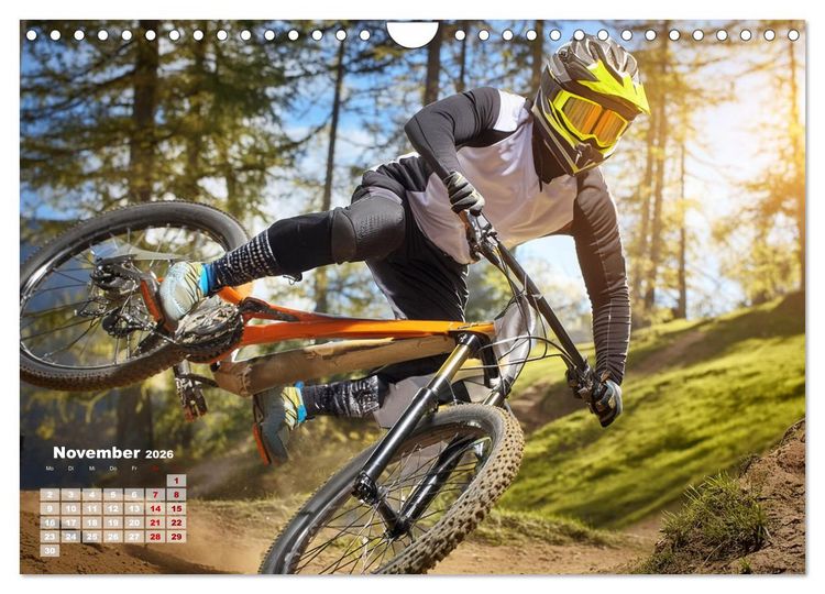 Produktbild: Abfahrtsrausch Downhill Aktion (Wandkalender 2026 DIN A4 quer), CALVENDO Monatskalender