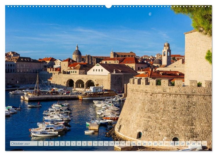 Produktbild: Dubrovnik historische Altstadt - UNESCO‑Welterbe im sonnigen Kroatien (hochwertiger Premium Wandkalender 2027 DIN A2 quer), Kunstdruck in Hochglanz