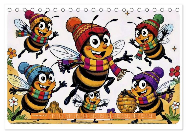 Produktbild: Lustige Bienchen - Comic (Tischkalender 2027 DIN A5 quer), CALVENDO Monatskalender