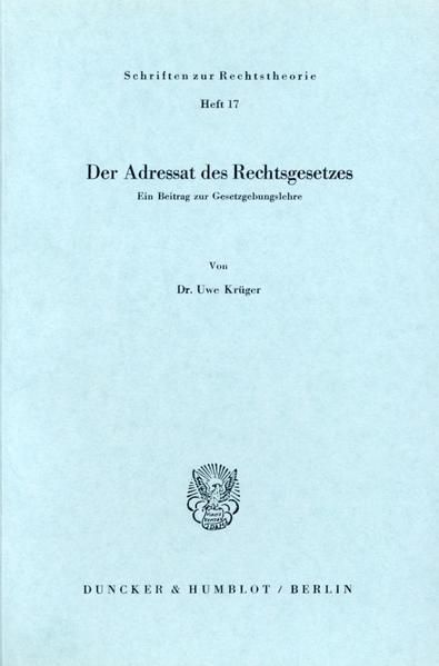 Produktbild: Der Adressat des Rechtsgesetzes.