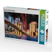 Produktbild: CALVENDO Puzzle New York, Brooklyn Bridge | 1000 Teile Lege-Gr&ouml;&szlig;e 64x48cm Foto-Puzzle f&uuml;r gl&uuml;ckliche Stunden