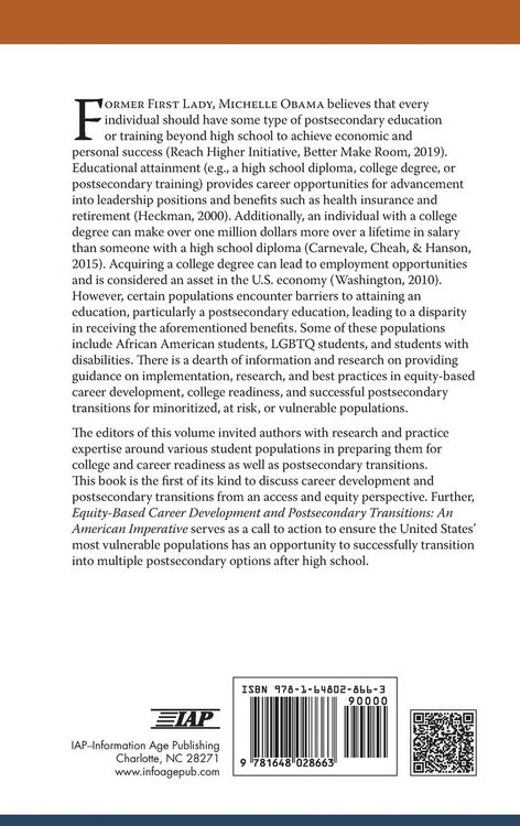 Produktbild: Equity-Based Career Development and Postsecondary Transitions