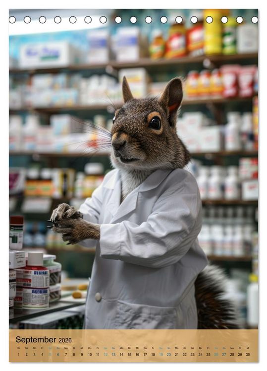Produktbild: Der tierisch lustige Apotheker-Kalender (Tischkalender 2026 DIN A5 hoch), CALVENDO Monatskalender