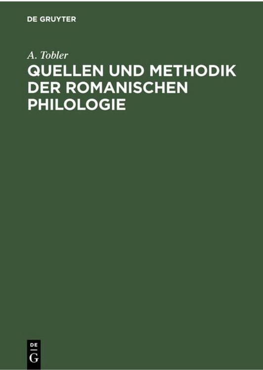 Produktbild: Quellen und Methodik der Romanischen Philologie
