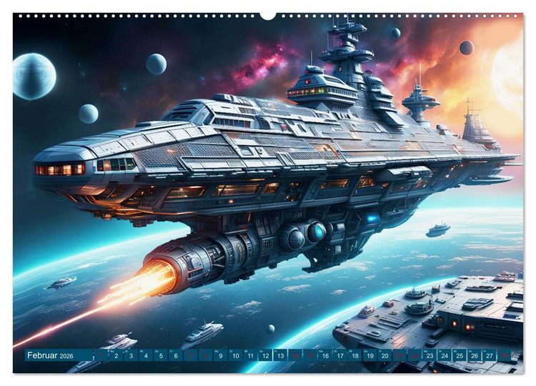 Produktbild: Kriegsschiffe Anbruch einer neuen &Auml;ra (Wandkalender 2026 DIN A2 quer), CALVENDO Monatskalender