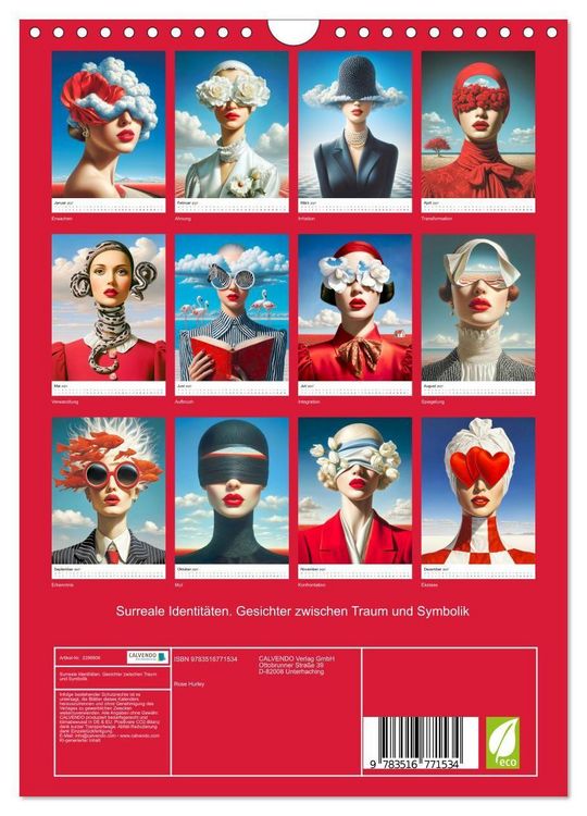 Produktbild: Surreale Identit&auml;ten. Gesichter zwischen Traum und Symbolik (Wandkalender 2027 DIN A4 hoch), CALVENDO Monatskalender