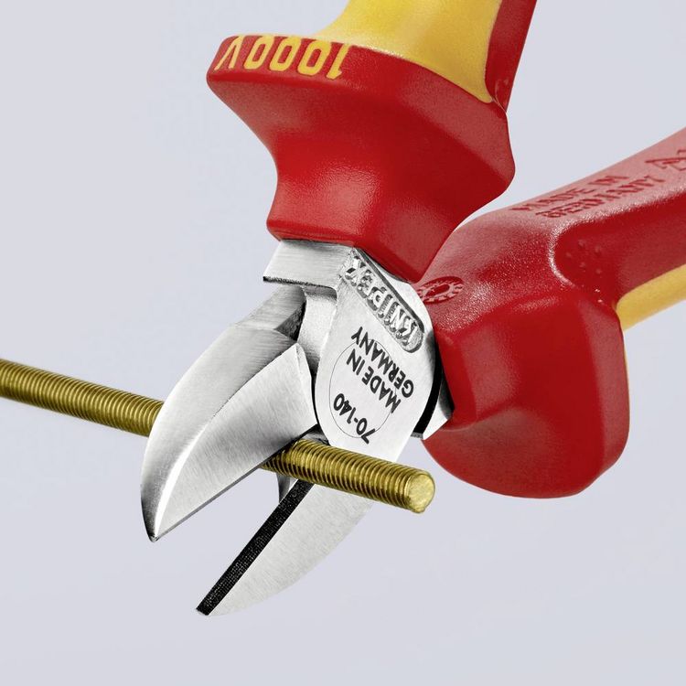 Produktbild: Knipex 70 06 140 VDE Seitenschneider mit Facette 140 mm