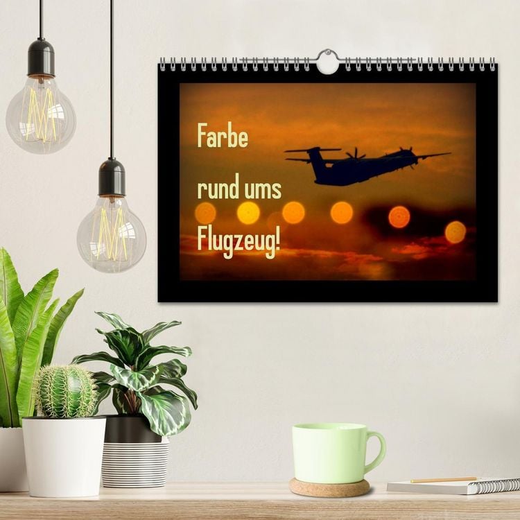 Produktbild: Farbe rund ums Flugzeug! (Wandkalender 2026 DIN A4 quer), CALVENDO Monatskalender