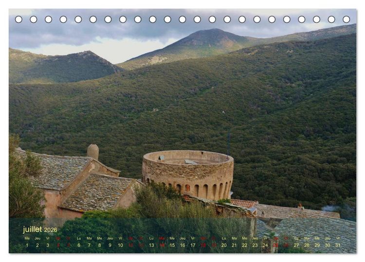 Produktbild: Les balades au Cap Corse (Calendrier de bureau 2026 DIN A5 vertical), CALVENDO calendrier mensuel