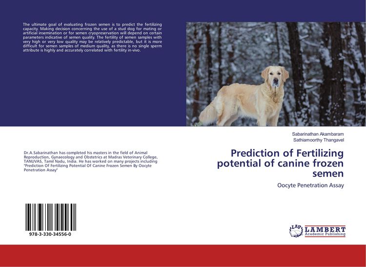 Produktbild: Prediction of Fertilizing potential of canine frozen semen