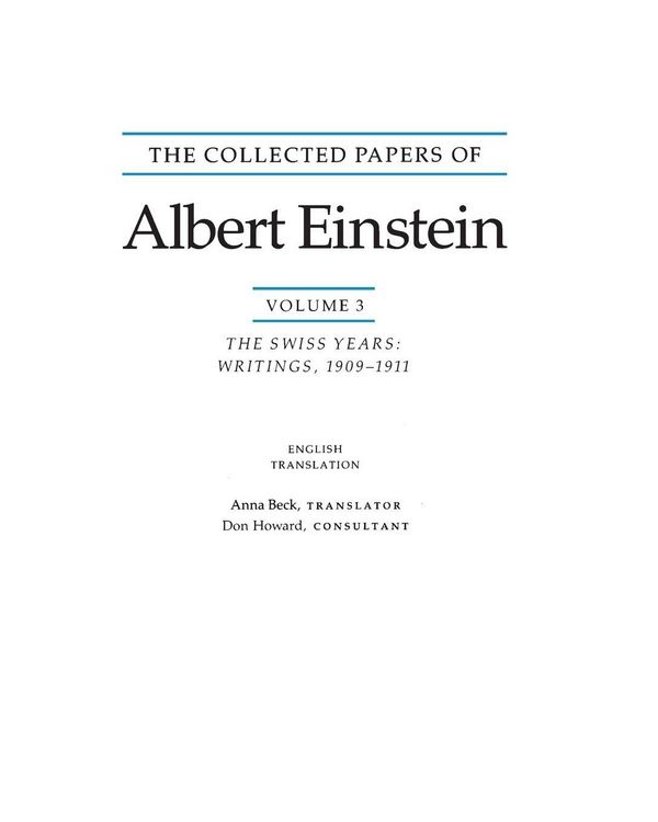 Produktbild: The Collected Papers of Albert Einstein, Volume 3 (English)