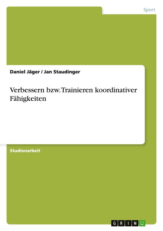 Produktbild: Verbessern bzw. Trainieren koordinativer F&auml;higkeiten
