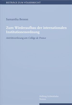 Produktbild: Zum Wiederaufbau der internationalen Institutionenordnung