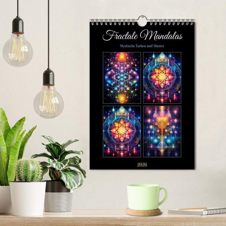 Produktbild: Fractale Mandalas (Wandkalender 2026 DIN A4 hoch), CALVENDO Monatskalender
