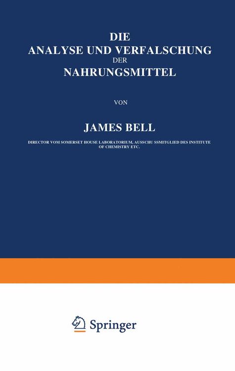 Produktbild: Die Analyse und Verf&auml;lschung der Nahrungsmittel