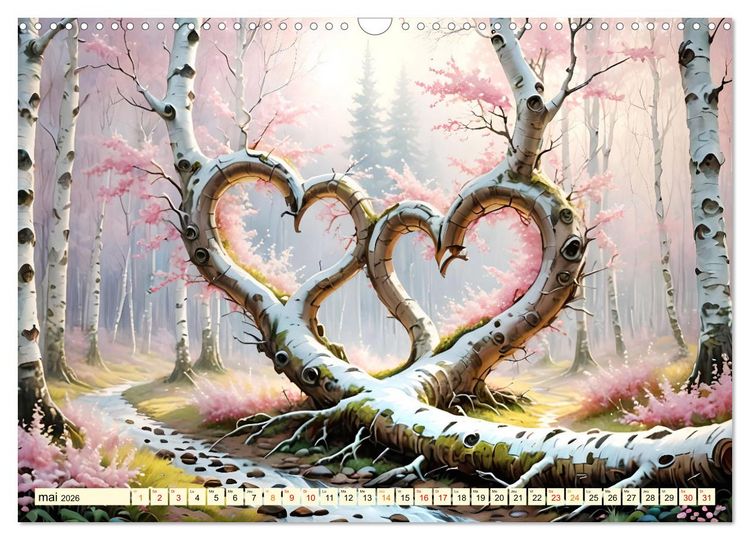 Produktbild: Bouleaux adorables (Calendrier mural 2026 DIN A3 vertical), CALVENDO calendrier mensuel
