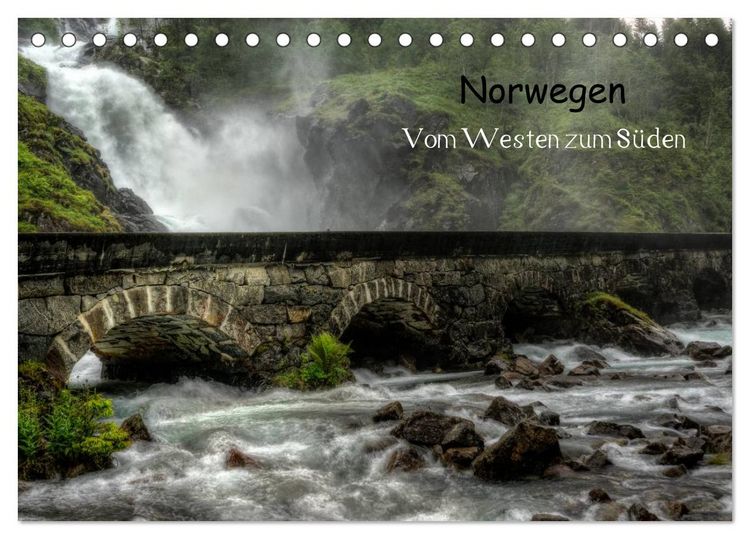 Produktbild: Norwegen - Vom Westen zum S&uuml;den (Tischkalender 2026 DIN A5 quer), CALVENDO Monatskalender