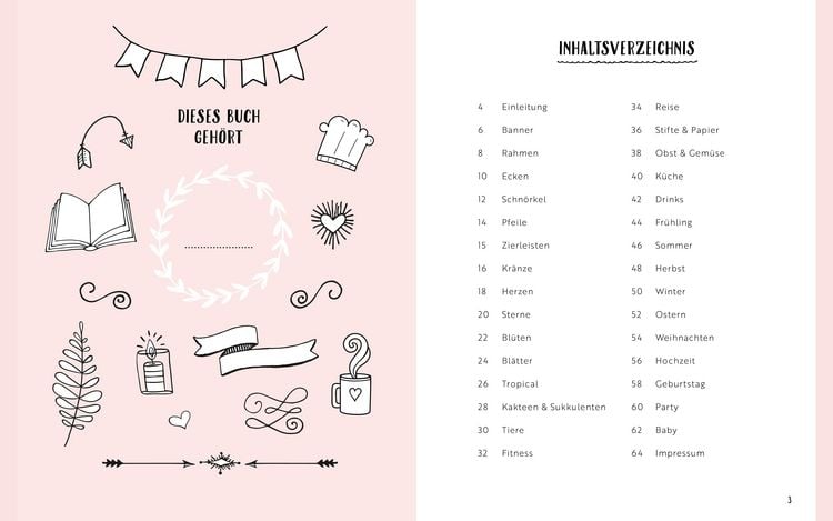 Produktbild: Handlettering-Schmuckelemente &ndash; 999 Vorlagen zum Nachzeichnen und Abpausen