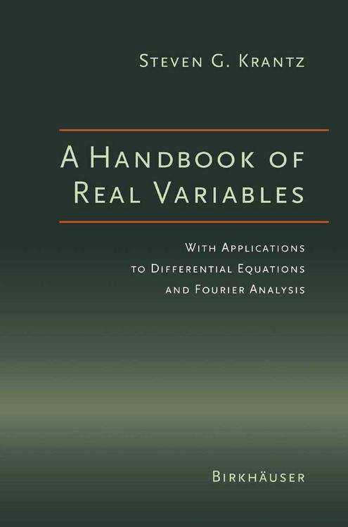 Produktbild: A Handbook of Real Variables