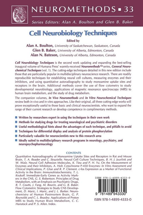 Produktbild: Cell Neurobiology Techniques