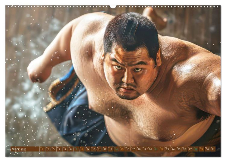 Produktbild: Sumo - Japans schwere Ringer (hochwertiger Premium Wandkalender 2026 DIN A2 quer), Kunstdruck in Hochglanz