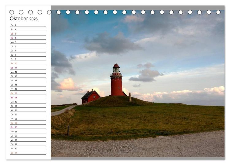 Produktbild: D&auml;nemark &ndash; Unterwegs in J&uuml;tland 2026 (Tischkalender 2026 DIN A5 quer), CALVENDO Monatskalender