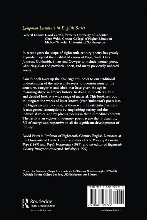 Produktbild: English Poetry of the Eighteenth Century, 1700-1789