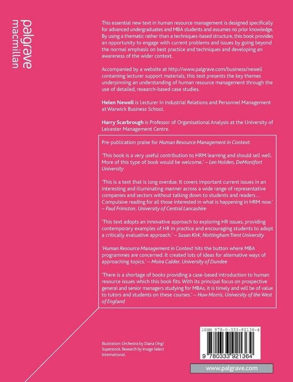 Produktbild: Human Resource Management in Context
