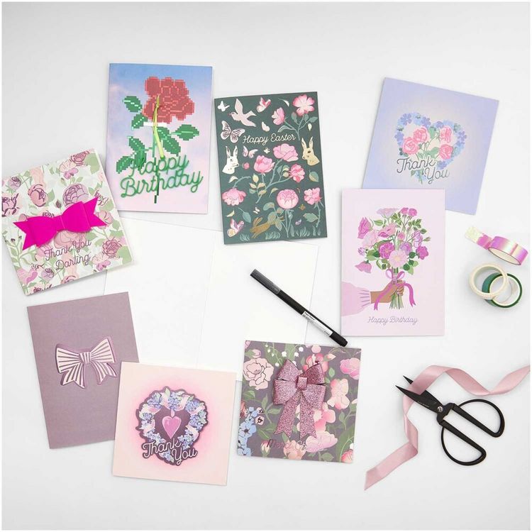 Produktbild: 3D-Gru&szlig;karte La Vie en Rose, Thank You, 14 x 14