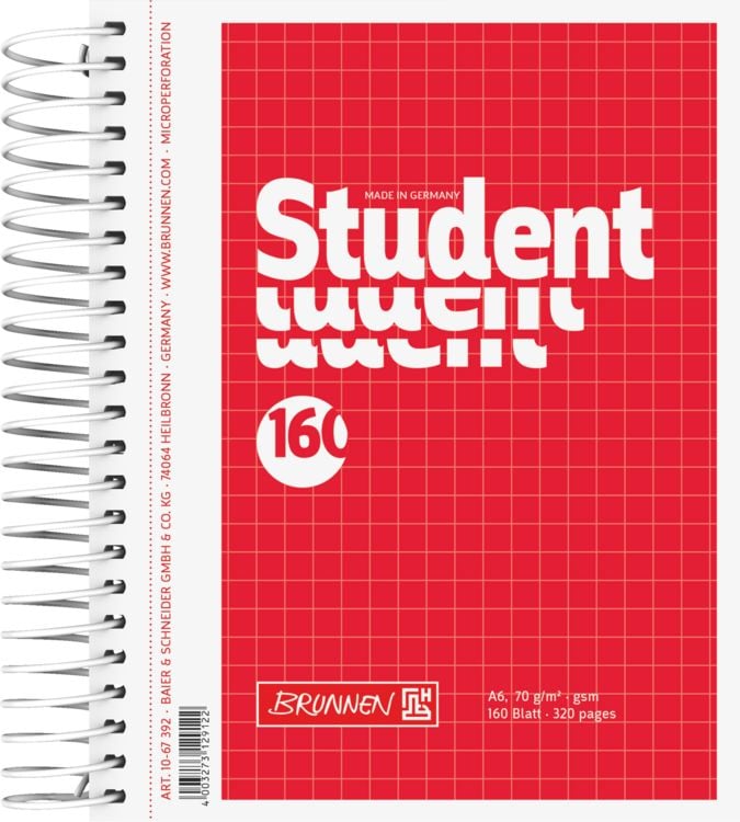 Produktbild: Brunnen Collegeblock A6 kar 160Bl