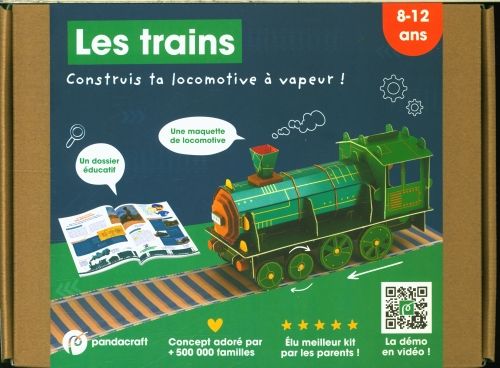 Produktbild: Les trains : construis ta locomotive &agrave; vapeur ! : 8-12 ans