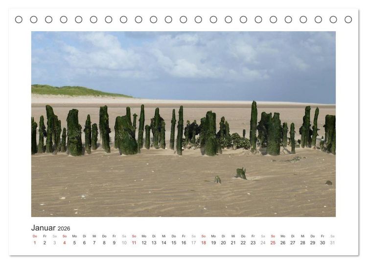 Produktbild: Wangerooge. Der Charme des Ostanlegers (Tischkalender 2026 DIN A5 quer), CALVENDO Monatskalender